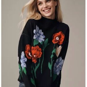 Floral Black Sweater